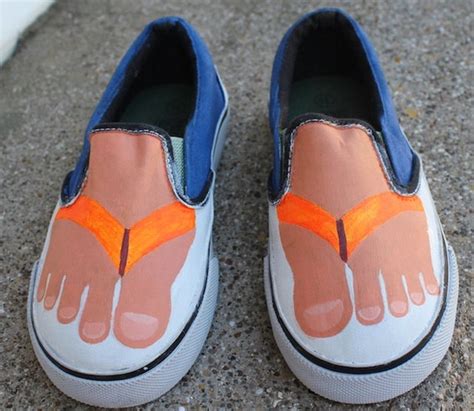 Items Similar To Boys Barefoot Shoes Blue And White Hand Painted