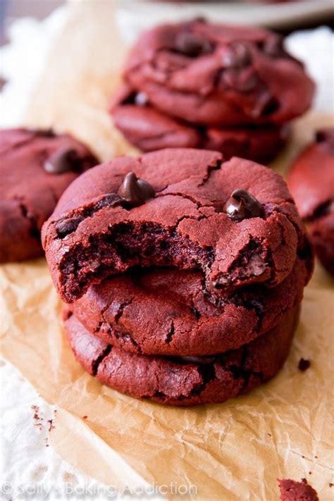 Red Velvet Chocolate Chip Cookies Sallys Baking Addiction