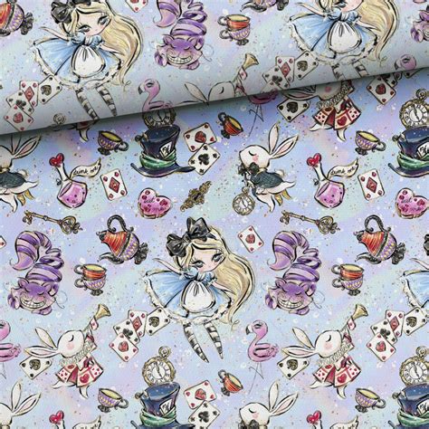 312 quotes from alice in wonderland: Alice in wonderland Cotton Fabric Cheshire Cat Gril Modern ...