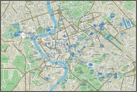 Rome Tourist Map Top 10 Rome Attractions Gis Geography