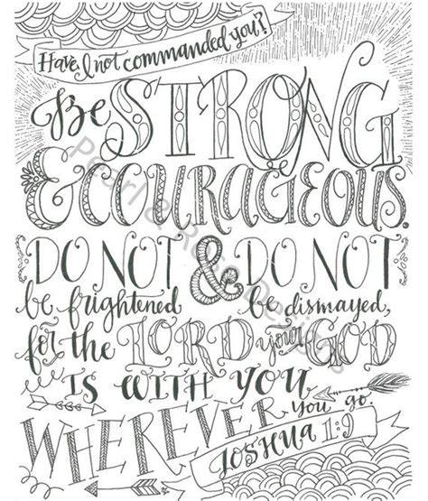 My kids have struggled at times to engage with a message intended for adults, so i created these scripture coloring pages for the book of ephesians to go along with the sermon. Joshua 1:9, Be Strong And Courageous, Bible Verse ...