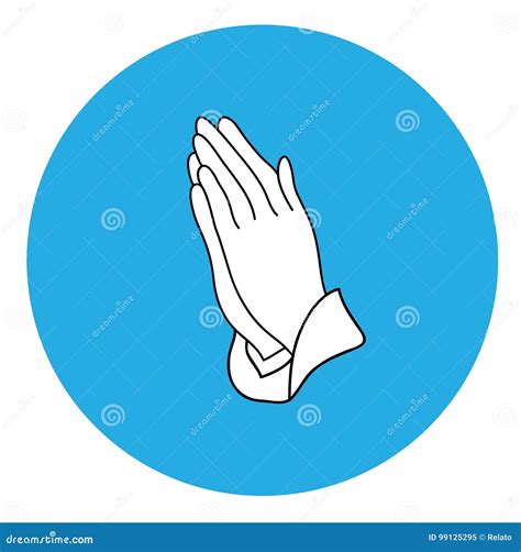 Vector Praying Hands Stock Vector Illustration Of Pray 99125295