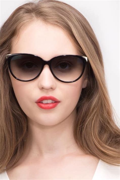 Lima Cat Eye Black Frame Sunglasses For Women Eyebuydirect Buy
