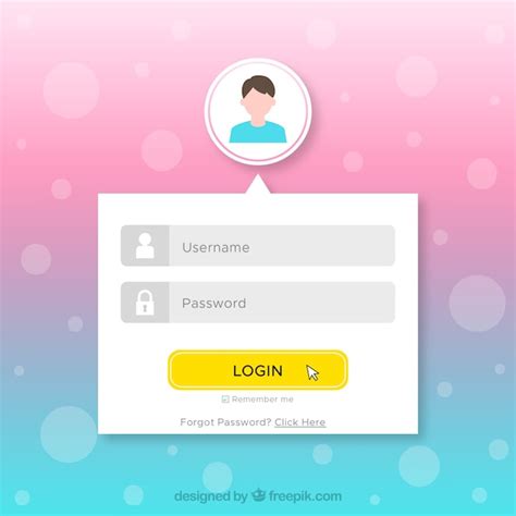 Creative Login Form Ui Template In Dark Theme Vector Image