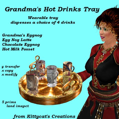 Second Life Marketplace Grandmas Hot Drinks Tray