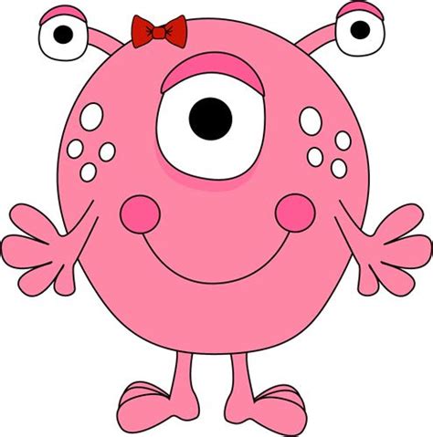 Free Cute Monster Clip Art Girl Monster Clip Art Image Pink Girl