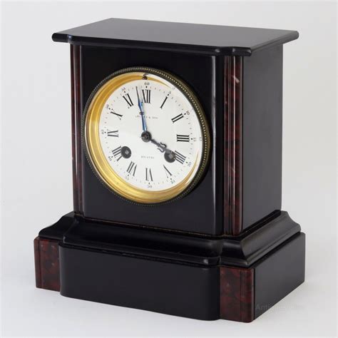 Antiques Atlas Black Slate And Marble Mantle Clock By Brocot C1875
