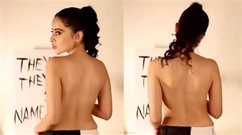 Urfi Javed Goes Topless Again As She Poses In Front Of A Canvas Says