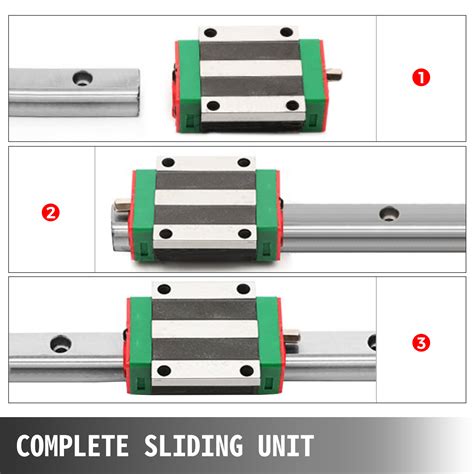 Vevor Linear Rail Hsr15 1500mm 1x Linear Slide With 4 Square Bearing