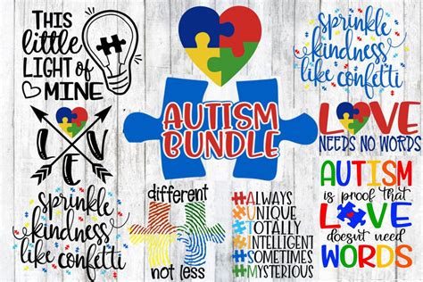 Autism Bundle 8 Designs Autism Awareness Svg Png Eps 239580