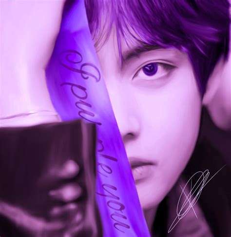 Do you know what purple means? StrawArt — - Taehyung - - I purple you day fanart - Merry...