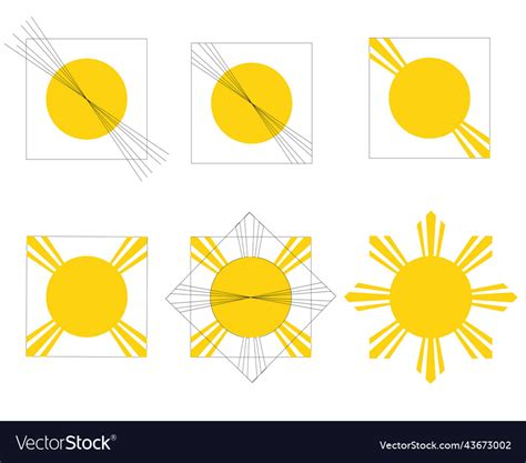 Sun Philippines Royalty Free Vector Image Vectorstock