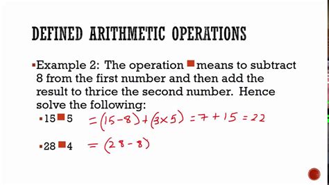 Defined Arithmetic Operations - YouTube