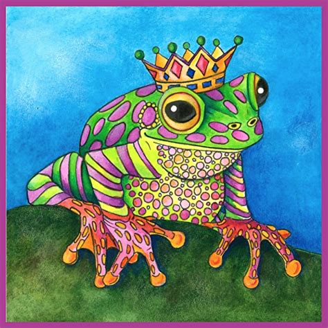 The frog spits out different colored balls that destroy other balls whirling around the frog on their way to the center to access a sacred golden skull. Mindy Lighthipe - Work Zoom: Frog Prince