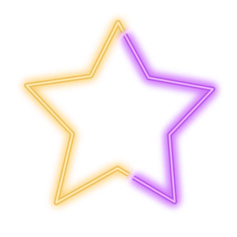 Glow Freetoedit Neon Star Colorful Sticker By Meeori