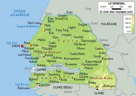 Carte Du Sénégal Carte Senegal Carte Carte Afrique