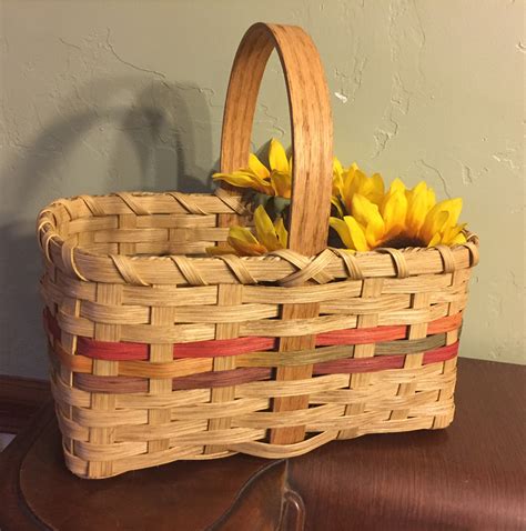 Handmade Market Basket in Fall Colors - Hand Made Oklahoma
