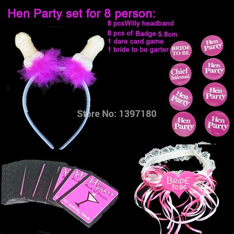 2015 Hot Bachelorette Party Supplies Set Sex Toy Hen Partyy Wedding Decoration Sexy Accessories