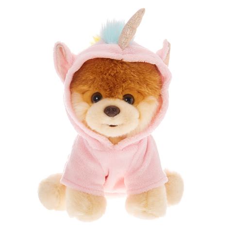 Boo The Worlds Cutest Dog™ Large Unicorn Boo Soft Toy Pink Claires