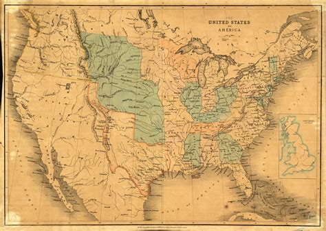 Florida Memory • Map Of United States Of America 1845