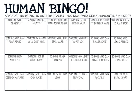 Printable Pdf Human Bingo Game Ice Breaker By Designedbycaseyann