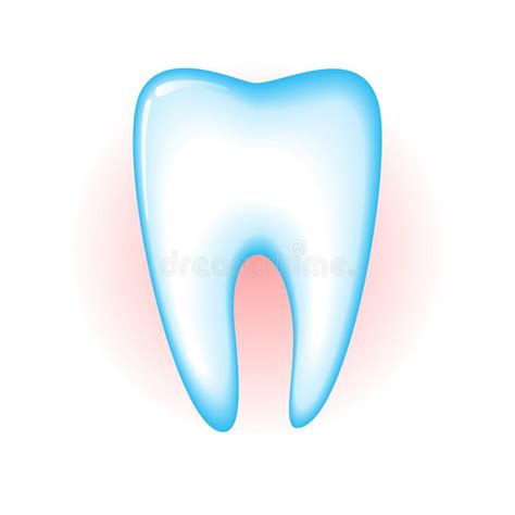 Protected Tooth Realistic 3d Vector Icon Stock Vector Illustration