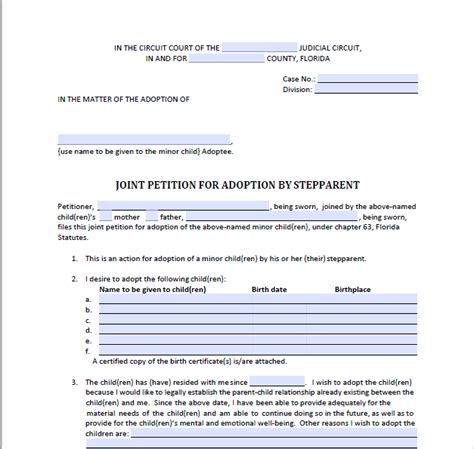 Stepparent Adoption Forms In Florida Learn How To Adopt Your Stepchild