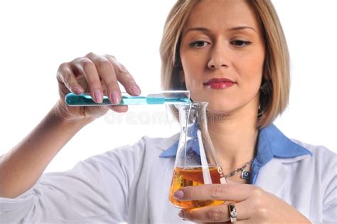 Scientist Mixing Chemicals Stock Photo Image Of Technology 26910050