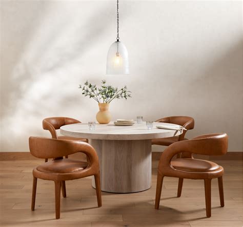 Four Hands Hudson Round Dining Table Ashen Walnut Gracious Style