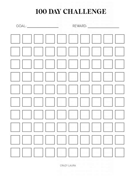 Free Challenge Tracker Printable With 30 And 100 Day Pages