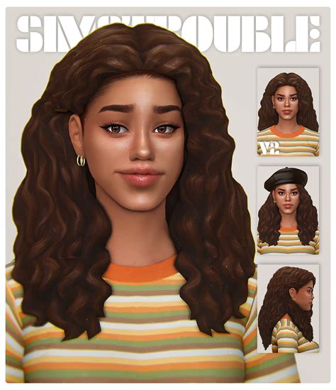 Kaulana By Simstrouble Sims 4 Curly Hair Sims Hair Sims 4 Vrogue