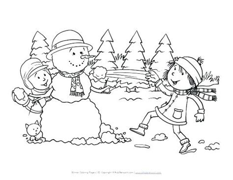 Winter Time Coloring Pages At Free Printable