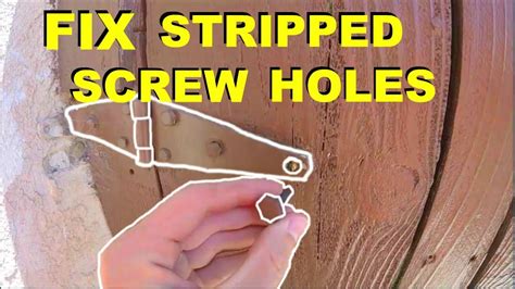 How To Fix Stripped Wood Screw Holes In Doors Hinges Anything Jonny