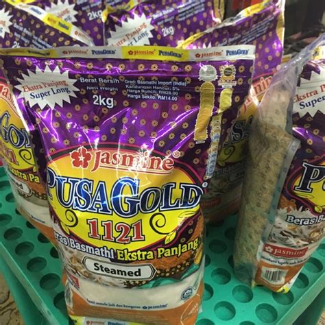 • padi jasmine lebih murah daripada nasi basmati dan maka ia dirujuk sebagai pengganti basmati yang lebih murah. Jasmine Pusa Gold Beras Basmathi Extra Panjang 2kg ...