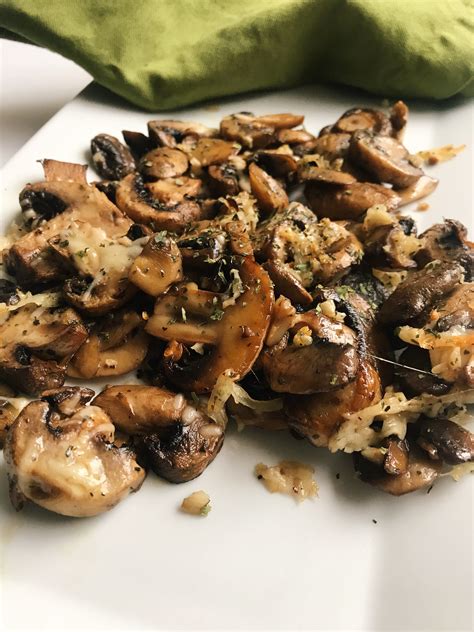 Parmesan Garlic Roasted Mushrooms Restoredreality Oven Roasted