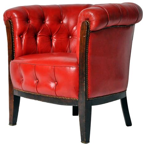 It's often stronger and has more character. Vintage Tufted Red Leather Chair at 1stdibs