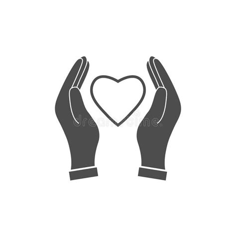 Hand Giving Love Symbol Hand Holding Heart Shape Vector Illustration