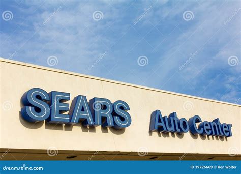 Sears Auto Center Sign Editorial Stock Image Image Of Home 39726669