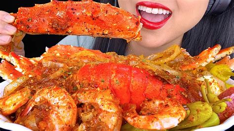 Asmr Giant King Crab Seafood Boil In Bloves Sauce Smackalicious Sauce