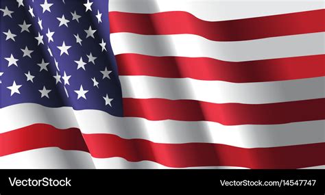 American Flag Waving Royalty Free Vector Image