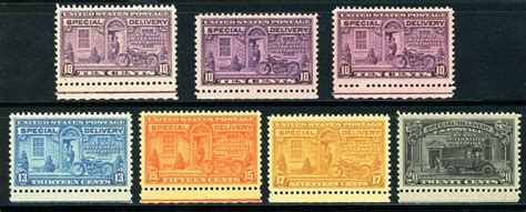 Usastamps Unused Xf S Us Special Delivery Set Scott E15 E15ae15b