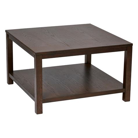 Office Star Products Merge 30 In Espresso Square Coffee Table Mrg12sr1