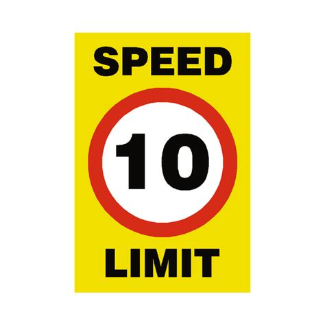 10 Mph Speed Limit Sign Pvc Safety Signs