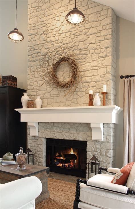 Painted Stone Fireplace Ideas Warehouse Of Ideas