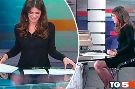 News Presenter Accidentally Flashes Knickers At Viewers Through Desk