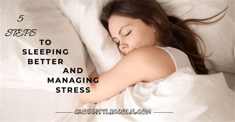 5 Steps To Sleeping Better And Managing Stress Lincoln Nutrition
