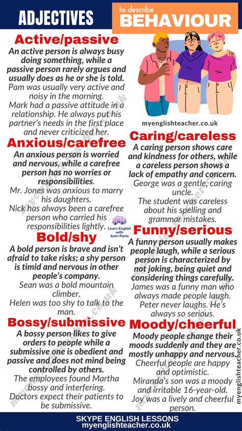 Adjectives That Describe Behaviour And Their Opposites My Lingua Academy