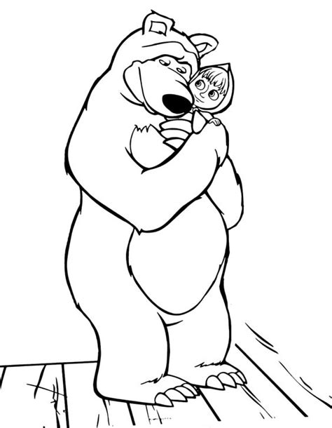 Mewarnai gambar masha and the bear mewarnai gambar. √ Kumpulan Gambar Mewarnai Masha and the Bear