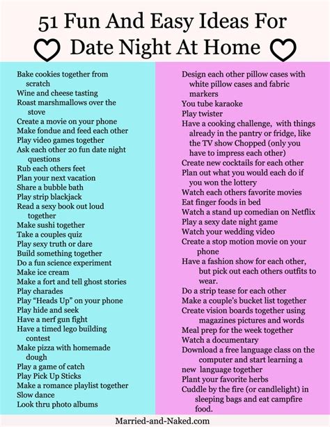 Date Night Questions For Married Couples Married And Naked