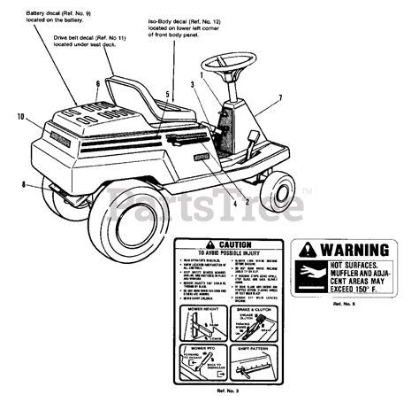 Simplicity 3110 E 1691537 Simplicity Rear Engine Riding Mower Decal